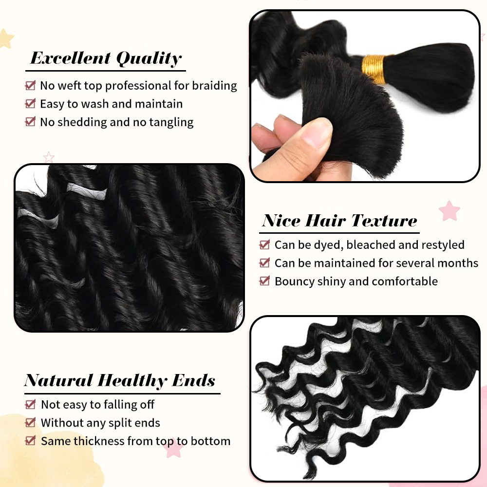2 Bundles Human Braiding Hair  - Hair Care Formulation ulasan dan harga